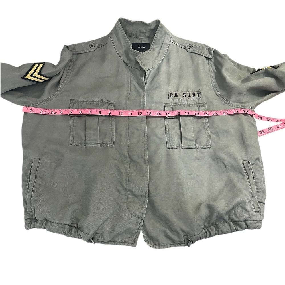 Rails Rowan Military Bomber Jacket Linen Tencel G… - image 8